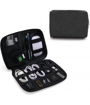 Large Capacity Portable Electronic Organizer Travel Carrying Digital Storage Gadget Bag Waterproof Cable Organizer Bag