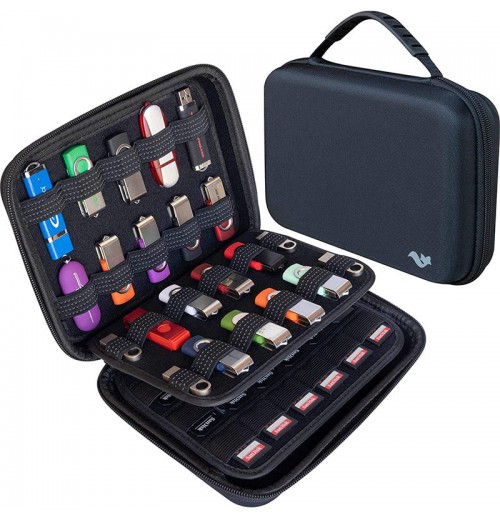 Electronic Accessories Organizer Large Capacity USB Storage Hard Holder Memory Card Case