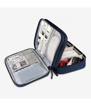 New style waterproof 300D polyester electronic accessories organizer USB charging cable storage bag