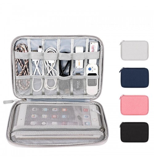 Wholesale Double Layers Storage Bag Travel Data Cable Organizer Laptop Electronics Accessories Storage Case