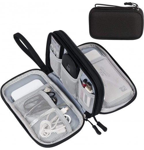 High Quality Custom Tech Bag Electronics Travel Organizer Pouch Carry Bag Tech Kit Tidy Dopp Cable USB SD Cards Tech Bag