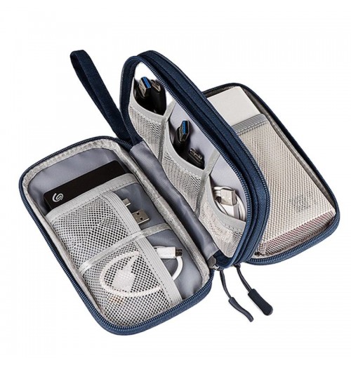 Travel Portable Data Cable Organizer Bag Charger Protector Digital Electronic Accessories Storage Bag with Pockets