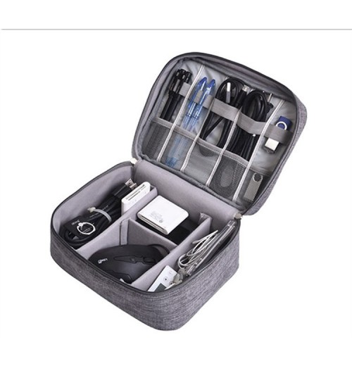 Double Layers Travel Data cable Organizer Electronics Accessories Carry Bag Oxford Digital Storage Bags